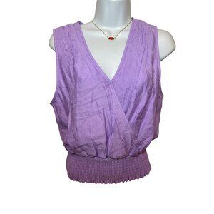 Six/Fifty The Summer Tank Top Surplice Neckline‎ Lavender Size Medium